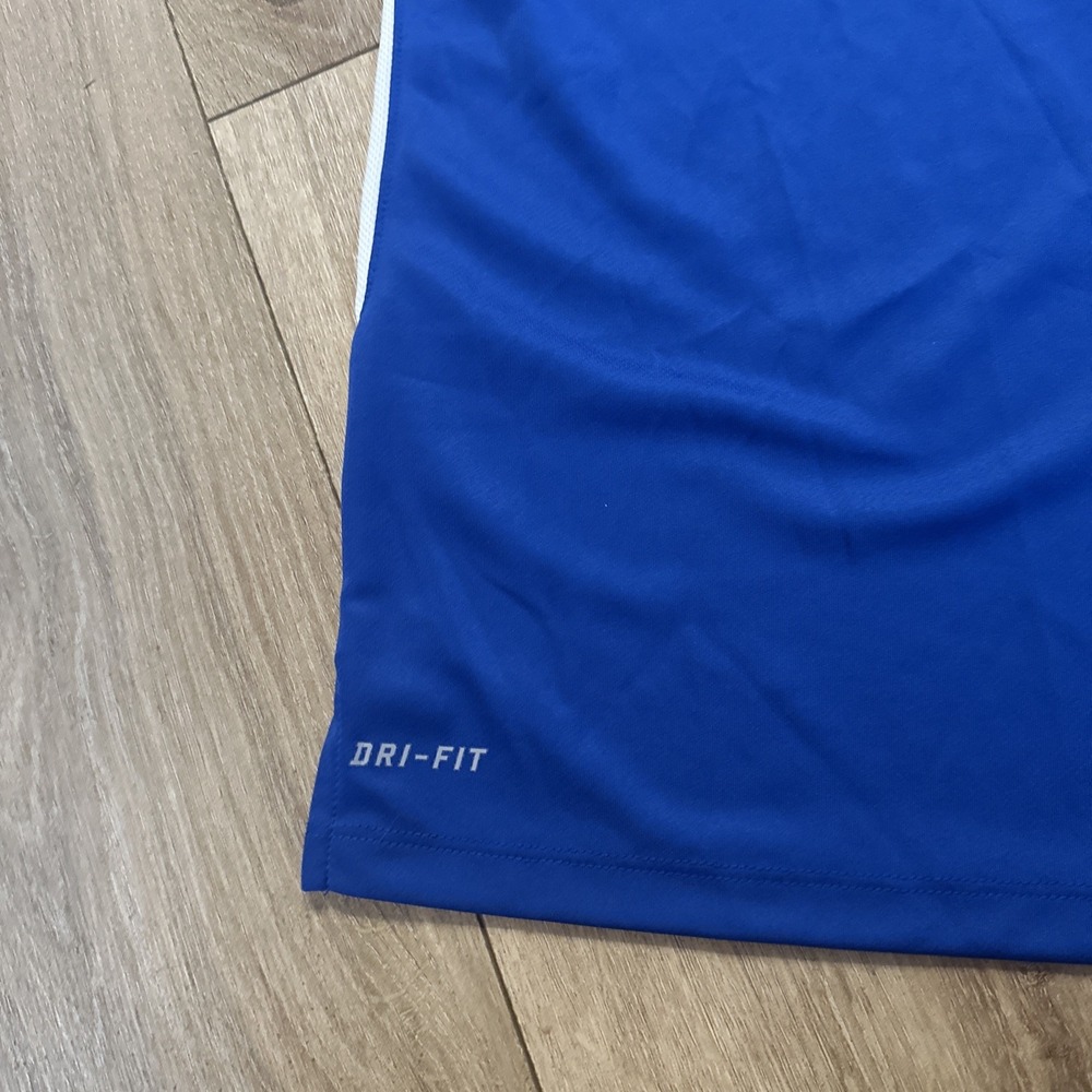 NIKE Dri-Fit Men's Large Royal Blue Short Sleeve Athletic Fit Polo Shirt Coach - Picture 4 of 9